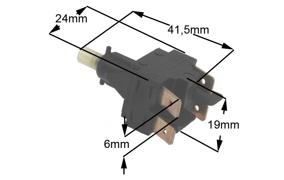 Διακόπτης πατητός με μανδάλωση 16A, 250V 4 επαφών, συσκευών ΓΕΝΙΚΗΣ ΧΡΗΣΗΣ