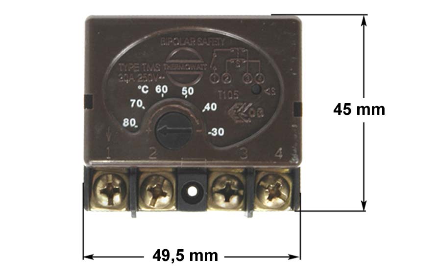 Θερμοστάτης θερμοσίφωνα με 4 επαφές μακρύ πούρο ΓΕΝΙΚΗΣ ΧΡΗΣΗΣ