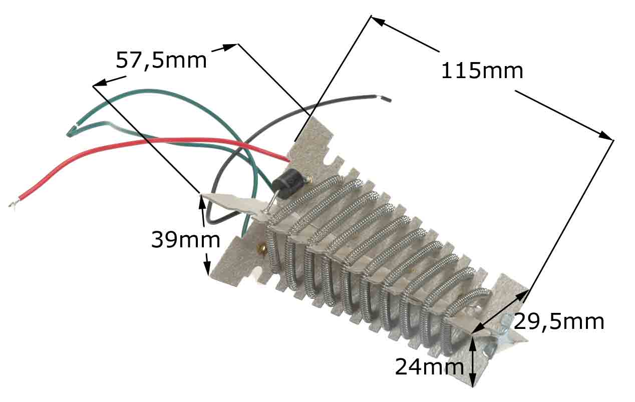 Αντίσταση 220volt, 750 + 750watt επαγγελματικού σεσουάρ ΓΕΝΙΚΗΣ ΧΡΗΣΗΣ